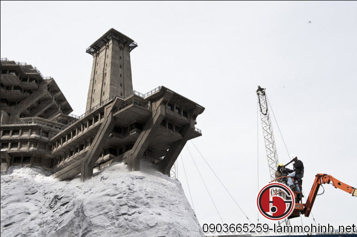 Toàn bộ mô hình kiến trúc sau khi hoàn thành có chiều cao hơn 14m Toàn bộ mô hình kiến trúc sau khi hoàn thành có chiều cao hơn 14m