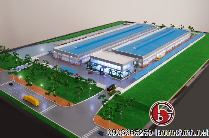 Mô hình kiến trúc Vie-Pan Techno Park nhìn từ phía cổng chính Mô hình kiến trúc Vie-Pan Techno Park nhìn từ phía cổng chính