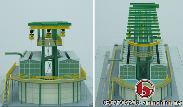 Mô hình kiến trúc của dây chuyền nhìn từ phía trước Mô hình kiến trúc của dây chuyền nhìn từ phía trước