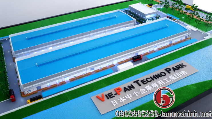 Mô hình kiến trúc Vie-Pan Techno Park nhìn từ phía bờ sông view 1 Mô hình kiến trúc Vie-Pan Techno Park nhìn từ phía bờ sông view 1