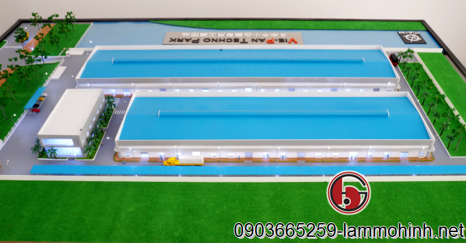 Việc thay đổi màu sắc đã giúp cho Mô hình kiến trúc Vie-Pan Techno Park có được sự sinh động cần thiết Việc thay đổi màu sắc đã giúp cho Mô hình kiến trúc Vie-Pan Techno Park có được sự sinh động cần thiết