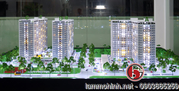 Mô hình kiến trúc nhìn từ phía trước Mô hình kiến trúc nhìn từ phía trước