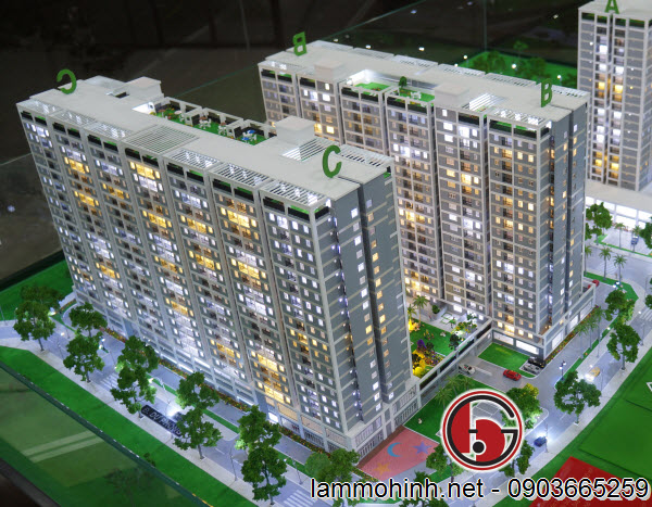 Mô hình kiến trúc tháp B và tháp C của dự án Mô hình kiến trúc tháp B và tháp C của dự án