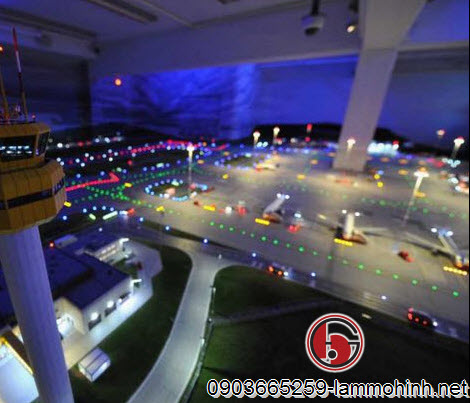 Mô hình kiến trúc sân bay nhìn từ tháp không lưu Mô hình kiến trúc sân bay nhìn từ tháp không lưu