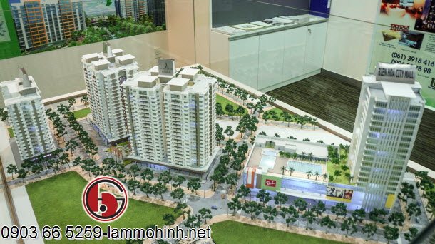 Mô hình kiến trúc Biên Hòa City Square từ trên cao