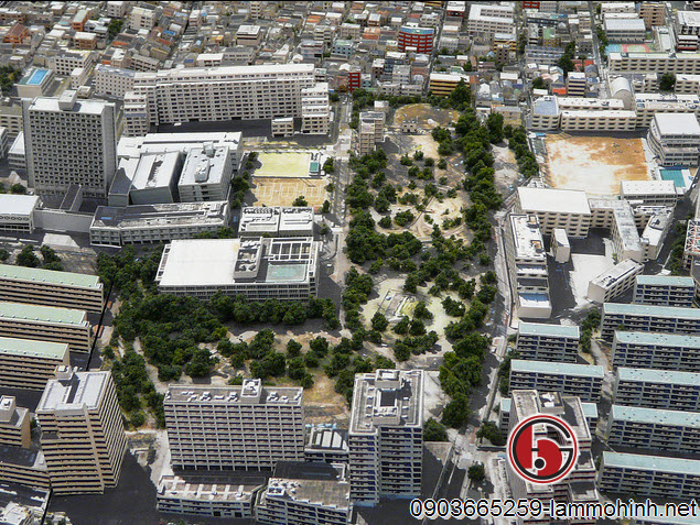 Mô hình kiến trúc với nhiều chi tiết tỉ mỉ dù ở tỉ lệ 1/1000 Mô hình kiến trúc với nhiều chi tiết tỉ mỉ dù ở tỉ lệ 1/1000