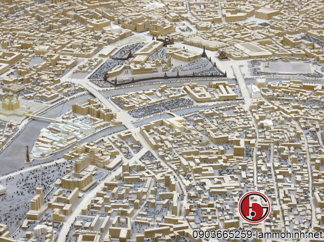 Khu vực điện Kremly và và quản trường Đỏ ở trung tâm của mô hình Khu vực điện Kremly và và quản trường Đỏ ở trung tâm của mô hình