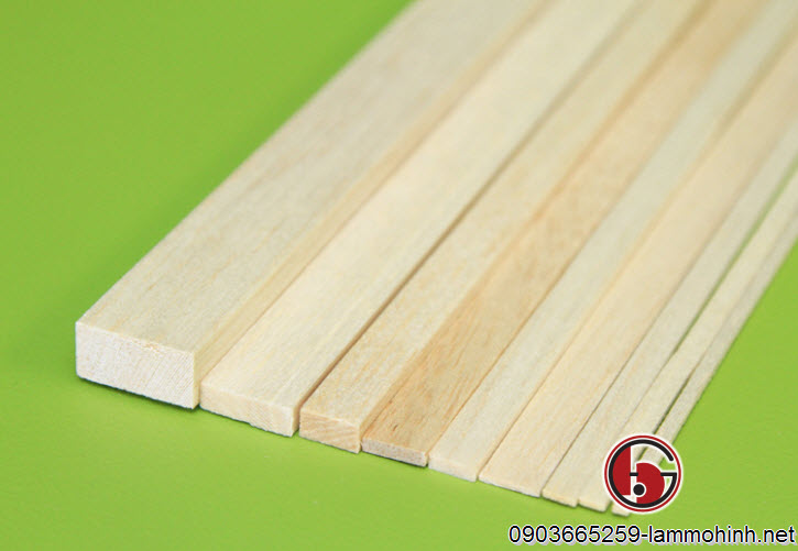 Gỗ Balsa rất nhẹ và dễ gia công và có nhiều chiều dày khác nhau, với màu sắt nhẹ nhàng chúng làm các mô hình trông rất "kiến trúc" Gỗ Balsa rất nhẹ và dễ gia công và có nhiều chiều dày khác nhau, với màu sắt nhẹ nhàng chúng làm các mô hình trông rất "kiến trúc"
