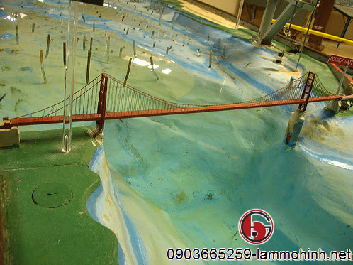 Mô hình vịnh San Francisco được xây dựng ở tỉ lệ 1/1000 Mô hình vịnh San Francisco được xây dựng ở tỉ lệ 1/1000