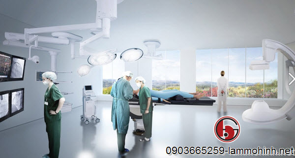 Mô hình kiến trúc hiện đại của phương án bệnh viện NYT Mô hình kiến trúc hiện đại của phương án bệnh viện NYT