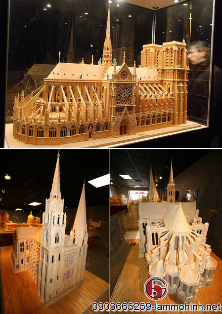 Mô hình kiến trúc thánh đường Notre Dame Mô hình kiến trúc thánh đường Notre Dame