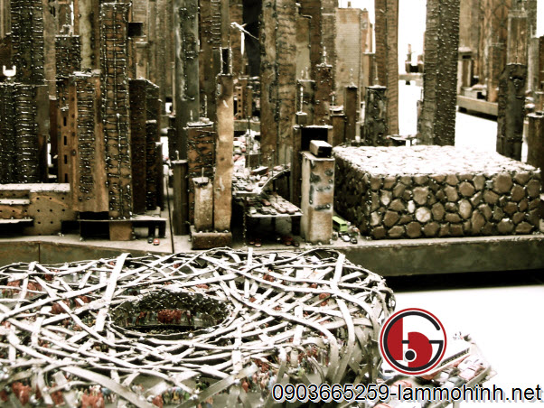 Mô hình sân vận động quốc gia Bắc Kinh nhuốm màu cũ kỹ Mô hình sân vận động quốc gia Bắc Kinh nhuốm màu cũ kỹ