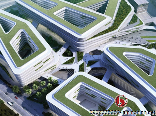 Mô hình kiến trúc cao ốc dạng hình học Mô hình kiến trúc cao ốc dạng hình học