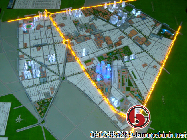 Sự sáng tạo về phong cách trình bày và thủ pháp sử dụng ánh sáng giúp đem lại sự sinh động cho mô hình quy hoạch đô thị Sự sáng tạo về phong cách trình bày và thủ pháp sử dụng ánh sáng giúp đem lại sự sinh động cho mô hình quy hoạch đô thị