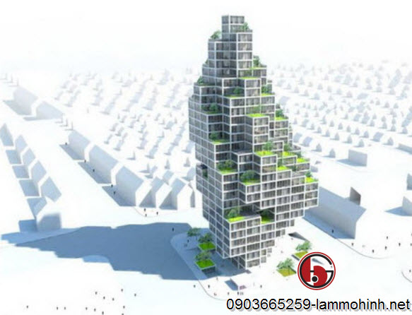 Các kỹ sư đã làm một mô hình kiến trúc theo kiểu cụm căn hộ bám vào thân cây Các kỹ sư đã làm một mô hình kiến trúc theo kiểu cụm căn hộ bám vào thân cây