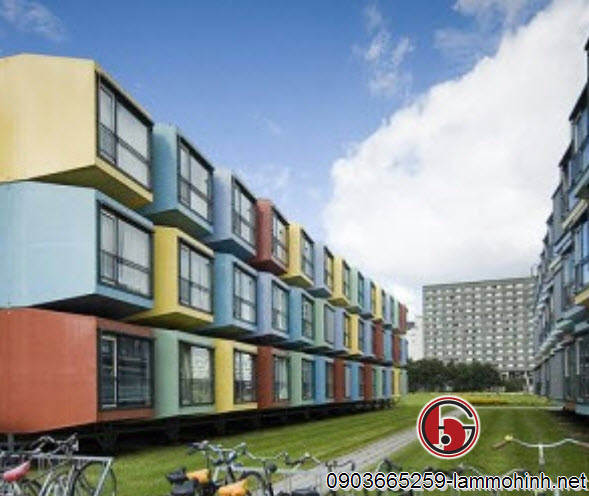 Ký túc xá làm bằng container đại học utrercht tại Hà Lan Ký túc xá làm bằng container đại học utrercht tại Hà Lan