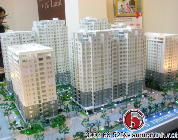Toàn cảnh mô hình kiến trúc dự án nhìn từ giao lộ Toàn cảnh mô hình kiến trúc dự án nhìn từ giao lộ