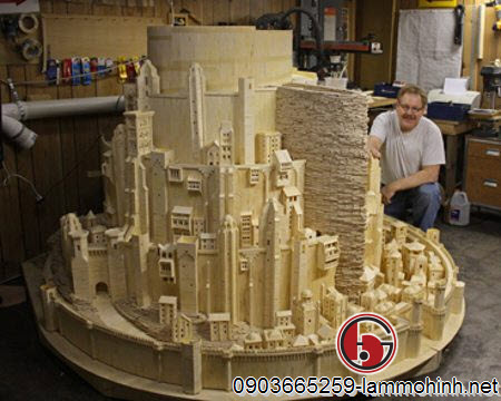 Quá trình làm mô hình Minas Tirith Quá trình làm mô hình Minas Tirith