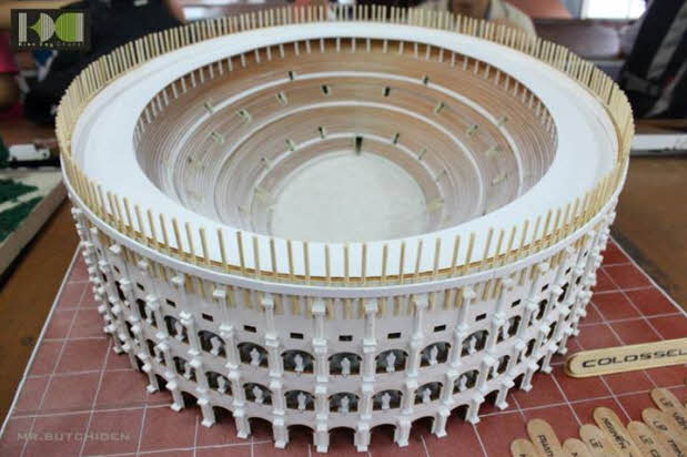 Mô hình kiến trúc đấu trường Colseum Mô hình kiến trúc đấu trường Colseum