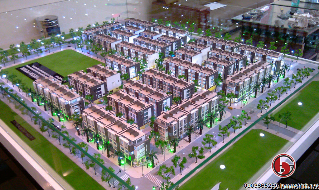 Mô hình kiến trúc nhìn từ hướng khu công nghệ cao Mapletree Mô hình kiến trúc nhìn từ hướng khu công nghệ cao Mapletree