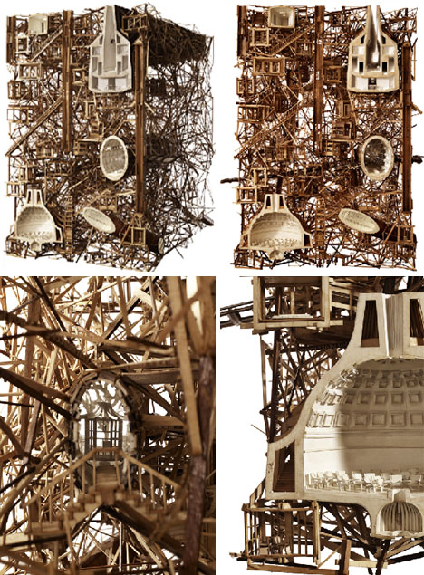 Một ý tưởng hết sức mới lạ miêu tả kết cấu bên trong của công trình Một ý tưởng hết sức mới lạ miêu tả kết cấu bên trong của công trình