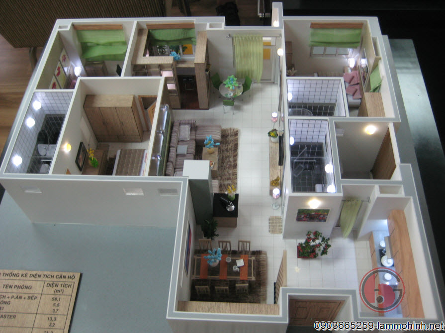 Mô hình nội thất căn hộ A - view 4