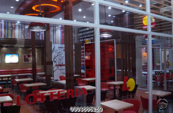 Nội thất mô hình cửa hàng nhìn từ bên ngoài Nội thất mô hình cửa hàng nhìn từ bên ngoài