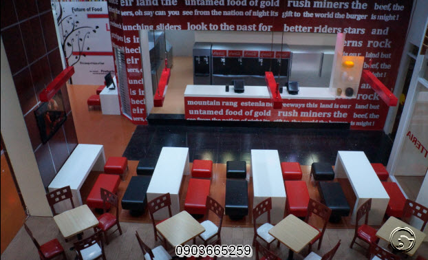 Nội thất mô hình khu vực bếp và quầy phục vụ Nội thất mô hình khu vực bếp và quầy phục vụ