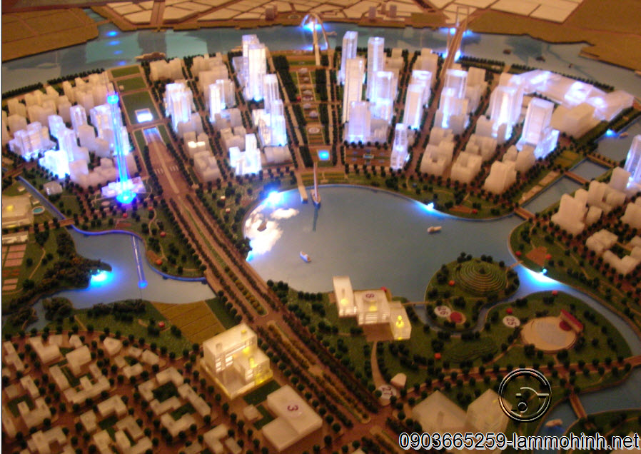 Hồ nước trung tâm mô hình quy hoạch khu đô thị mới Thủ Thiêm Hồ nước trung tâm mô hình quy hoạch khu đô thị mới Thủ Thiêm