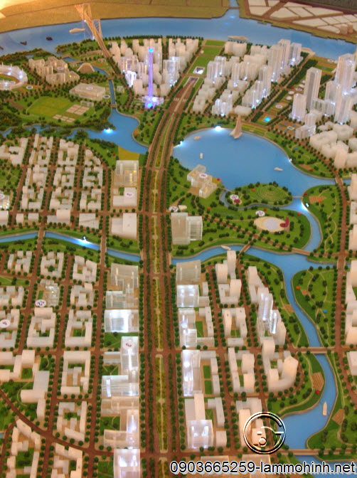 Mô hình các tòa nhà khu tái định cư của đô thị mới Thủ Thiêm Mô hình các tòa nhà khu tái định cư của đô thị mới Thủ Thiêm