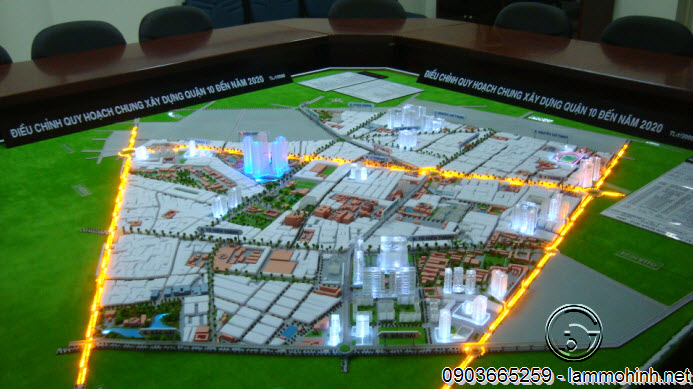 Mô hình quy hoạch quận 10 từ hướng quận Tân Bình Mô hình quy hoạch quận 10 từ hướng quận Tân Bình