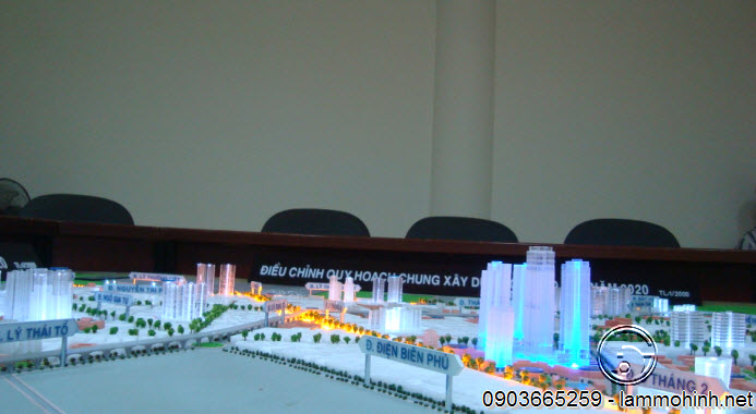 Các công trình cao tầng trong mô hình quy hoạch quận 10 từ hướng quận 5 Các công trình cao tầng trong mô hình quy hoạch quận 10 từ hướng quận 5