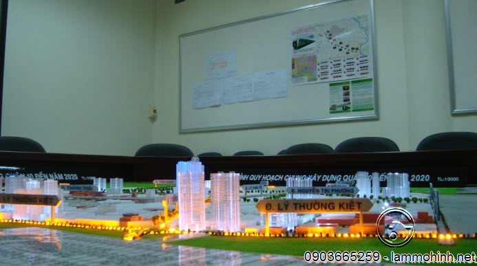 Các công trình cao tầng trong mô hình quy hoạch quận 10 từ hướng quận 11 Các công trình cao tầng trong mô hình quy hoạch quận 10 từ hướng quận 11