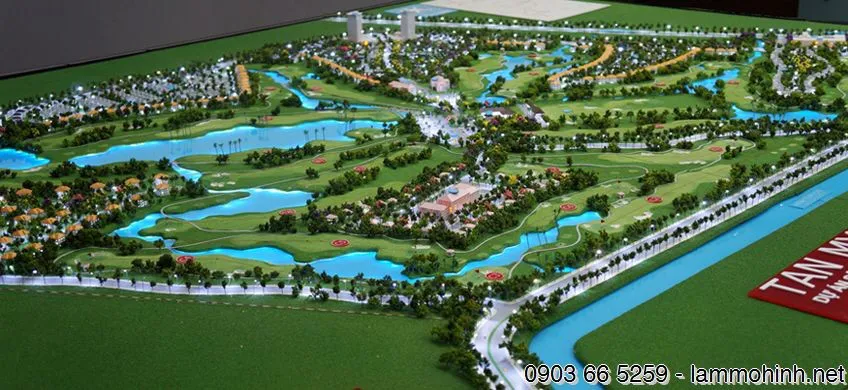 Mô hình kiến trúc sân golf Tân Mỹ - Long An