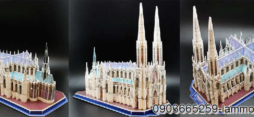 Mô hình kiến trúc nhà thờ ST PATRICK”S với thiết kế kiểu CUBIC FUN