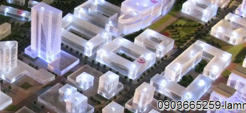 Mô hình quy hoạch thành phố mới Nhơn Trạch.