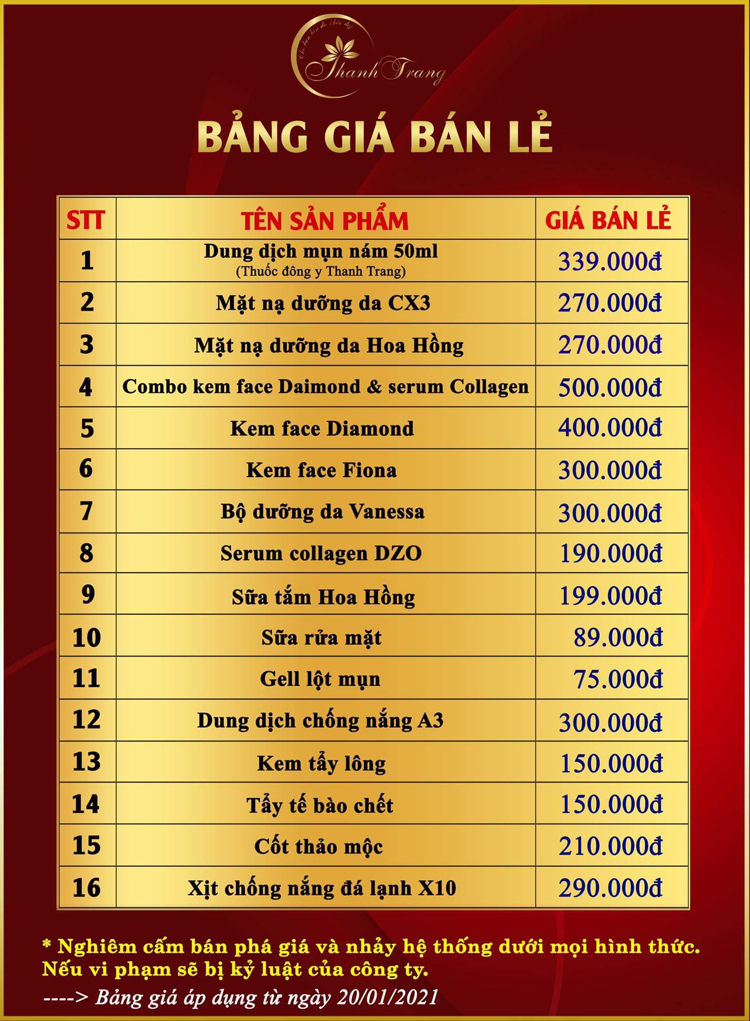 Chính sách buôn sỉ mỹ phẩm Thanh Trang Chính sách buôn sỉ mỹ phẩm Thanh Trang