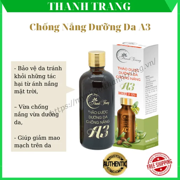 Dung Dịch Chống Nắng Thanh Trang A3