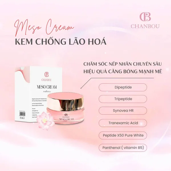Meso Cream Chanbou – Kem Phục Hồi, Cấp Ẩm, Căng Bóng Ban Đêm