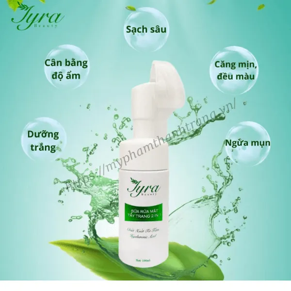 Sữa rữa mặt tẩy trang 2 in 1 Tyra