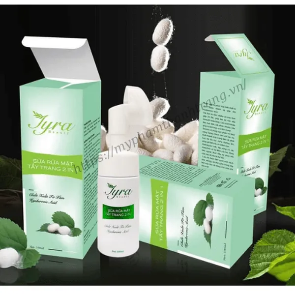 Sữa rữa mặt tẩy trang 2 in 1 Tyra