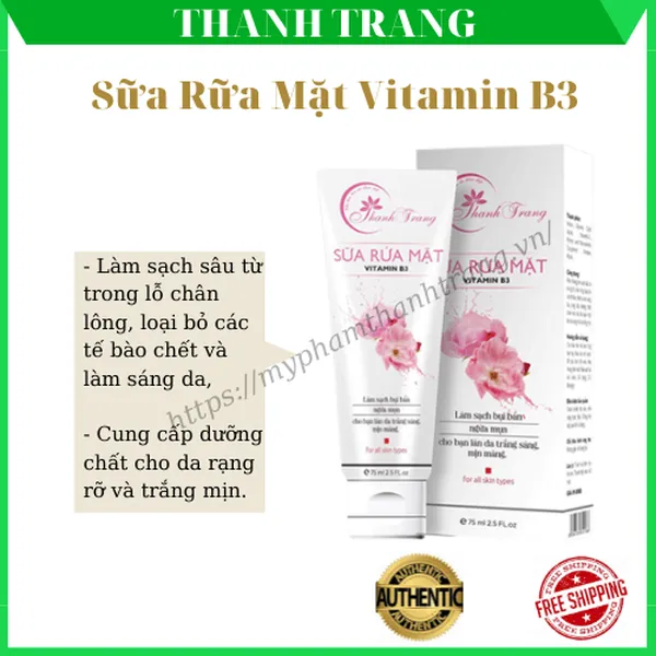 Sữa Rửa Mặt Vitamin B3 Thanh Trang
