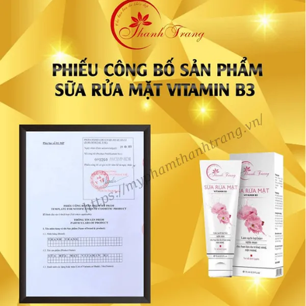 Sữa Rửa Mặt Vitamin B3 Thanh Trang