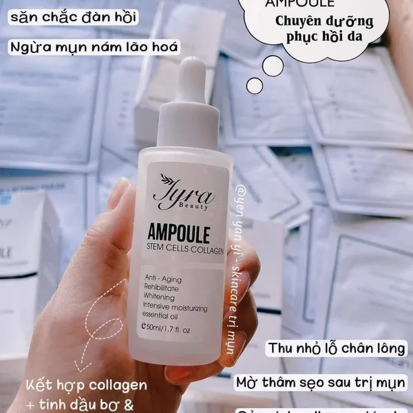 Tế Bào Gốc Ampoule Tyra Nhau Thai Cừu Collagen Tinh Dầu Bơ
