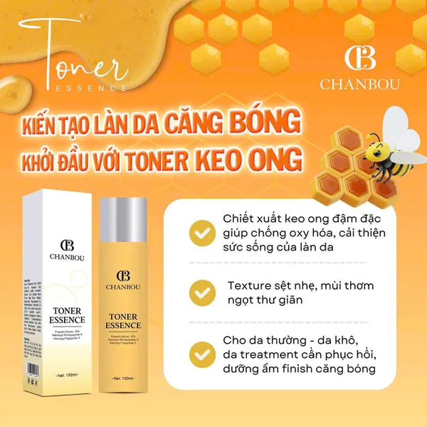 Toner Keo Ong Phục Hồi Da Chanbou – Dưỡng Ẩm Sâu, Làm Dịu da