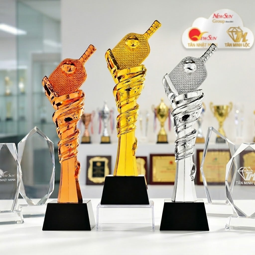 Cúp Pickleball thiết kế mới