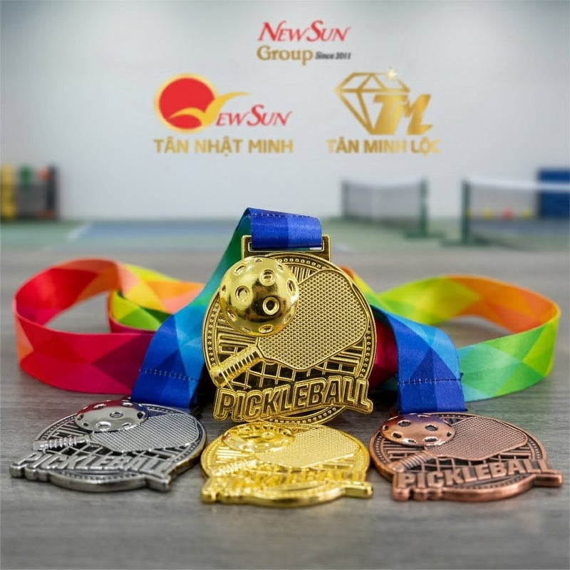 Huy chương pickleball kim loại