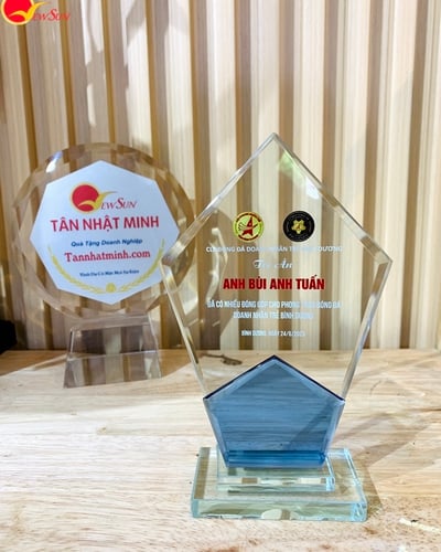 Biểu trưng thủy tinh, Kỷ niệm chương thủy tinh