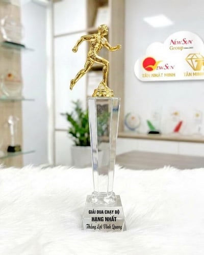 Cúp Chạy Bộ Pha Lê Đẹp