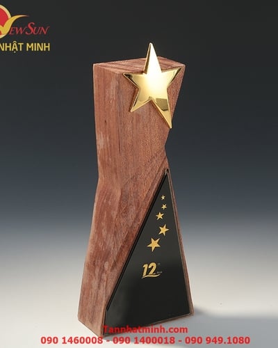 Cúp vinh danh, Cúp gỗ đẹp, Cao cấp -3